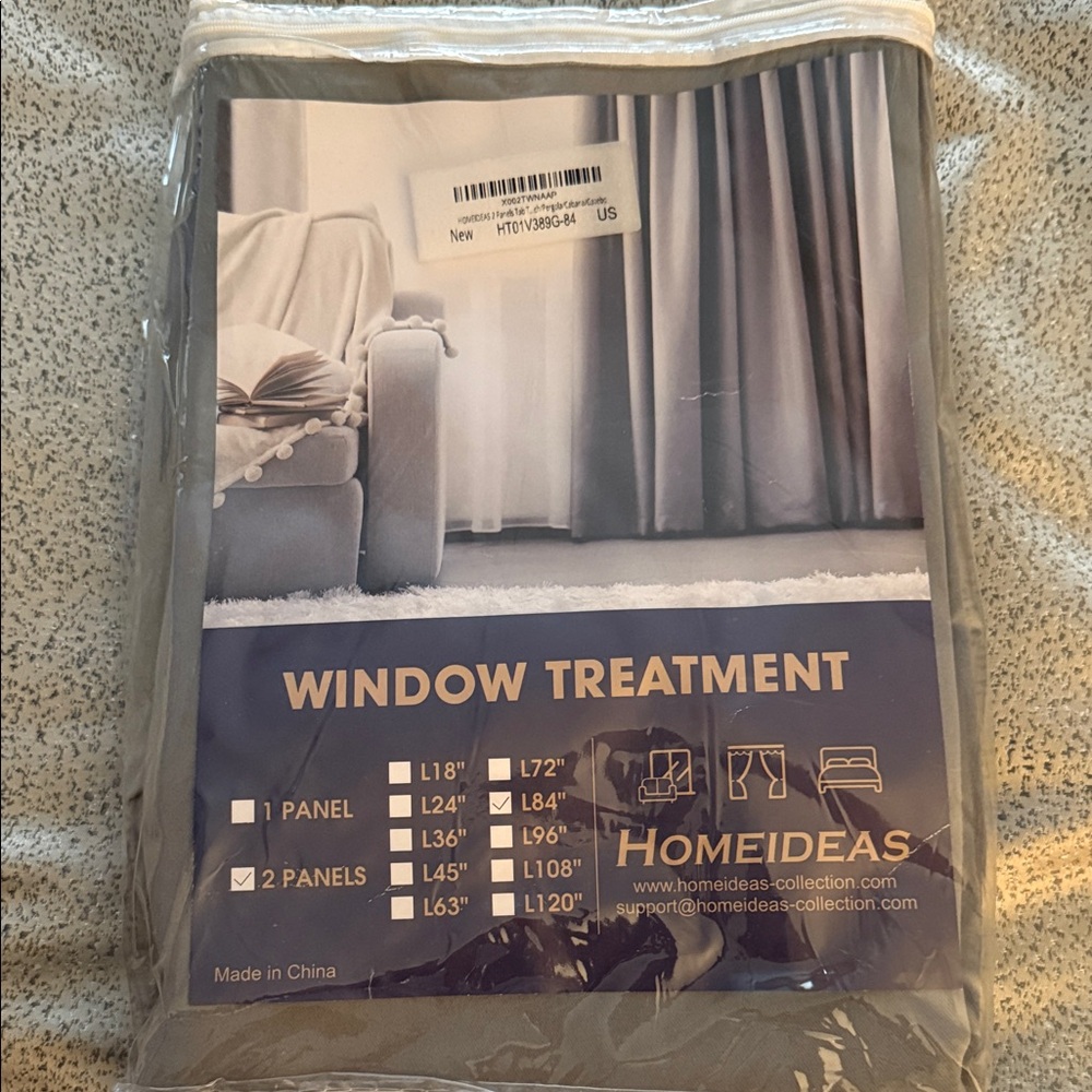 Gray Window Treatment Panel